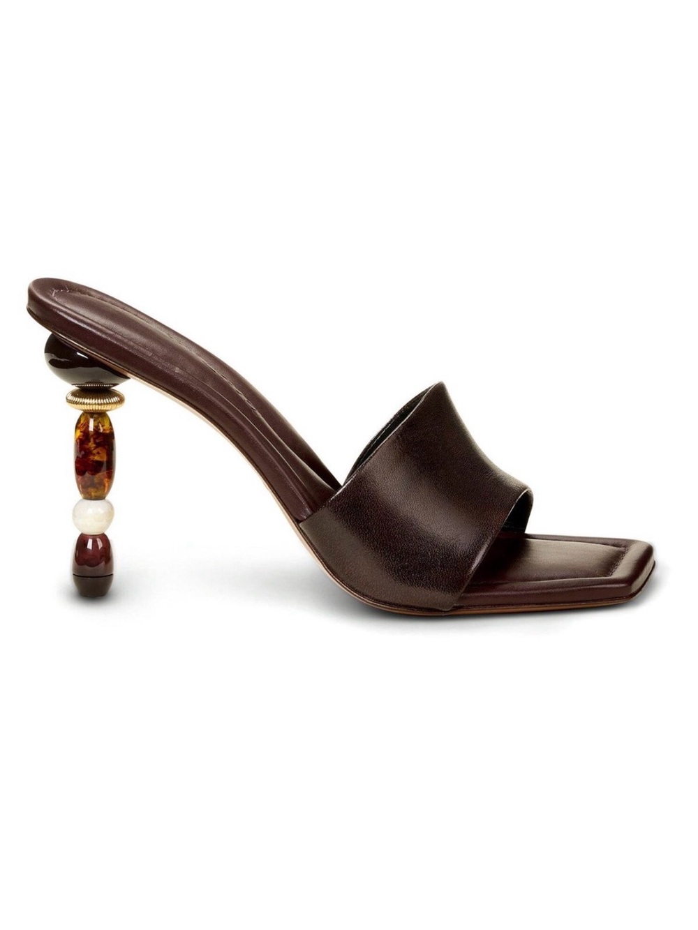 cult gaia Brown Leather Slide Mule